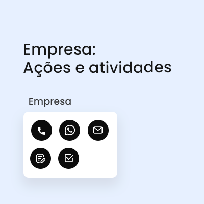Tela de Empresa: Ações e Atividades